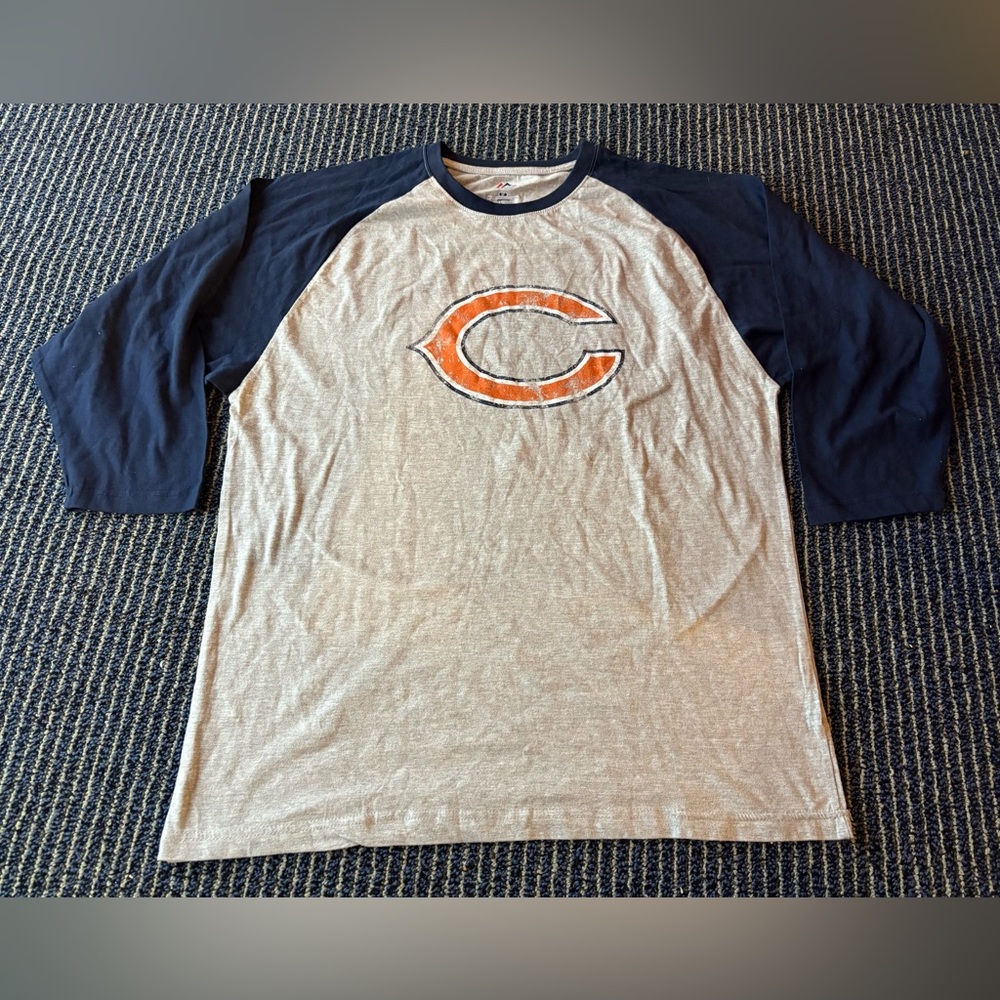 Chicago Bears Large Tall LT Men's Majestic Big Tall Shirt NFL Football